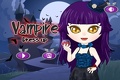 Vista a garota vampira para o Halloween