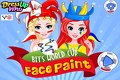 Elsa and Ariel face for the World Cup 2018 painted Russia