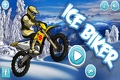 راكب الدراجة النارية على الجليد