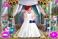 Ariel es vesteix de núvia