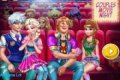 Vista as princesas congeladas para ir ao cinema