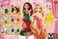 Colorea los vestidos de las princesas Disney