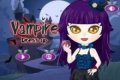 Vista a garota vampira para o Halloween