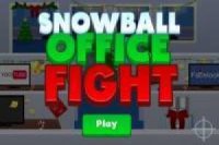Combat de bureau boule de neige