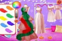 Pinta de colores los vestidos de las princesas