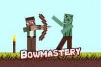 Bow Shooting at Minecraft Creeper