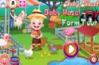 Baby Hazel has fun at her uncle Sam's farm