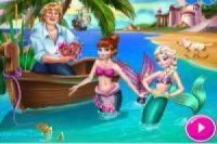 Küçük denizkızı Elsa ve Anna'yı giydir