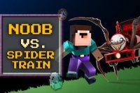 Minecraft Noob VS Spider Train