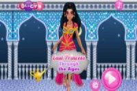 Princess Jasmine dresses up