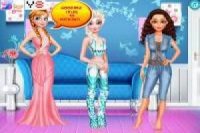 Princesas da Disney vestida de jean