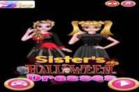 Sisters on Halloween