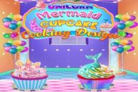 Cocina cupcakes de unicornio y sirena de colores