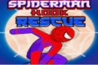 Homem-aranha com gancho de resgate