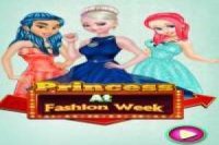 Prinzessinnen kleiden sich für die Fashion Week
