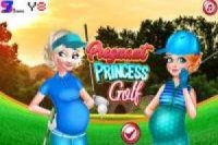 Pregnant princesses play golf