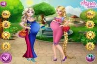 Rapunzel ed Elsa incinta