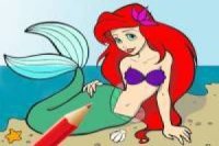Die kleine Meerjungfrau Farbe malen