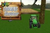 Traktor auf dem Bauernhof fahren