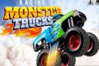 Race of monstrous trucks