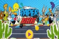 Les coureurs de papier avec des dessins animés