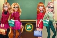 Raiponce, Bella, Anna et Elsa: ils retournent en classe