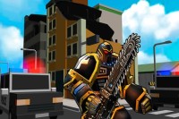 Simulador de cidade de herói robô 3D