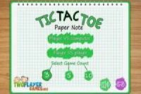 Tic Tac Toe Papier Hinweis