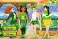 Disney Prinzessinnen feiern St. Patrick Tag