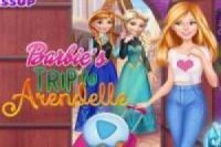 Barbie junto a las princesas de Frozen