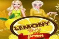 Barbie and Elsa: Promoting lemonade