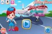 Baby Hazel as an international flight attendant