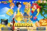 Princesses dress up in minion outfits