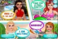 Pool party Disney Princesses