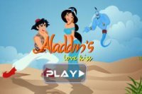 Aladdin e Jasmine si baciano d' amore