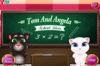 Talking Tom and Angela at school