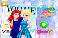 Elsa and Ariel appear on the cover of the magazine