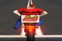 Livraison de pizza à moto