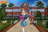 Viste a la princesa Anna para ir a la escuela