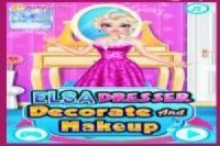 Princess Elsa: decoration of her room and makeup