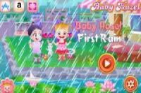 Baby Hazel: Enjoy the rain with her friend