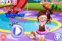 Baby Hazel in swimsuit