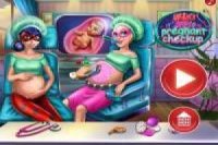 Coccinelle et Super Barbie enceintes: examen médical