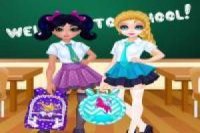 Jasmine and Elsa: School Fashion