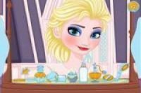 Princesa Elsa tirou a maquiagem