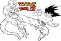 Peinture noire Goku VS Frieza