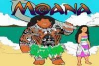 Moana y Maui para pintar online