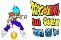 Раскраска Вегета SSJ Бог: Dragon Ball
