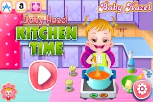 Baby Hazel: distratto in cucina
