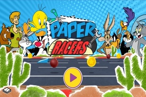 Pilotos de papel com desenhos animados